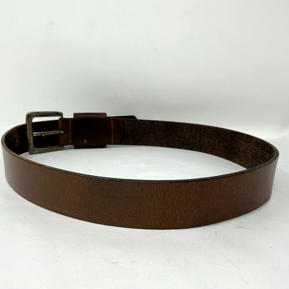 Calvin Klein Jeans Men Dress Belt Medium Brown Genuine Leather Accessories - Picture 8 of 9